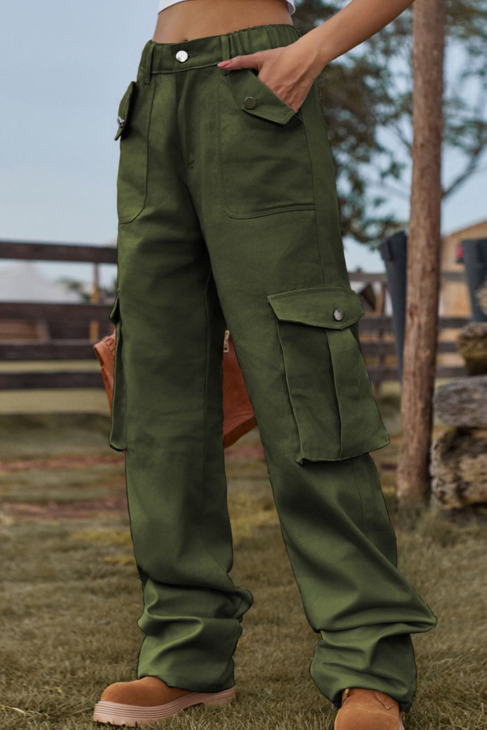 Loose Fit Wide Leg Pants with Pockets