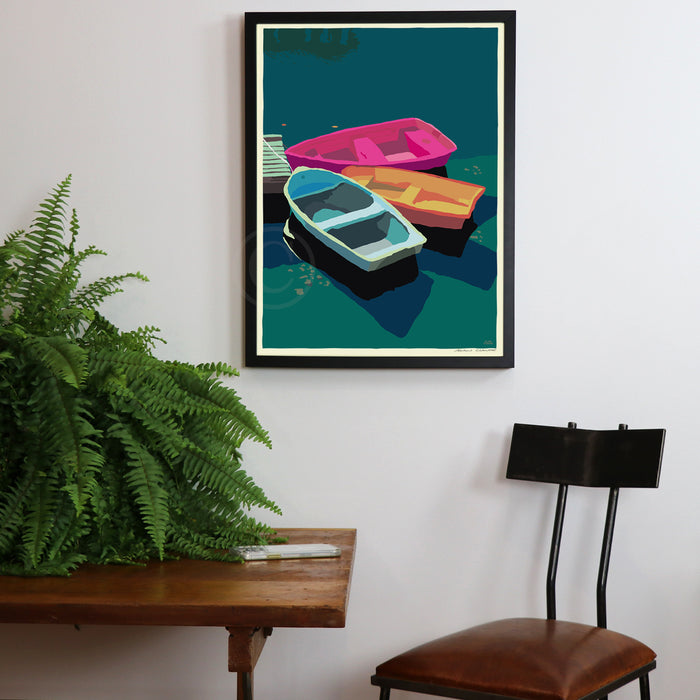 Love Me Tender Art Print 18" x 24" Framed Wall Poster By Alan Claude - Maine