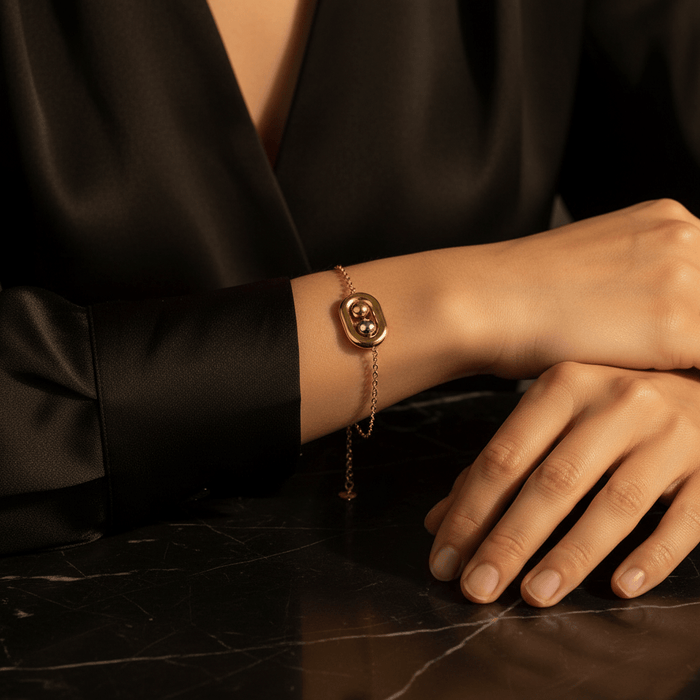 Dual Ball Oval Jewelry Set | 18K Gold Plated | Tarnish - Free & Waterproof - The PM Edit
