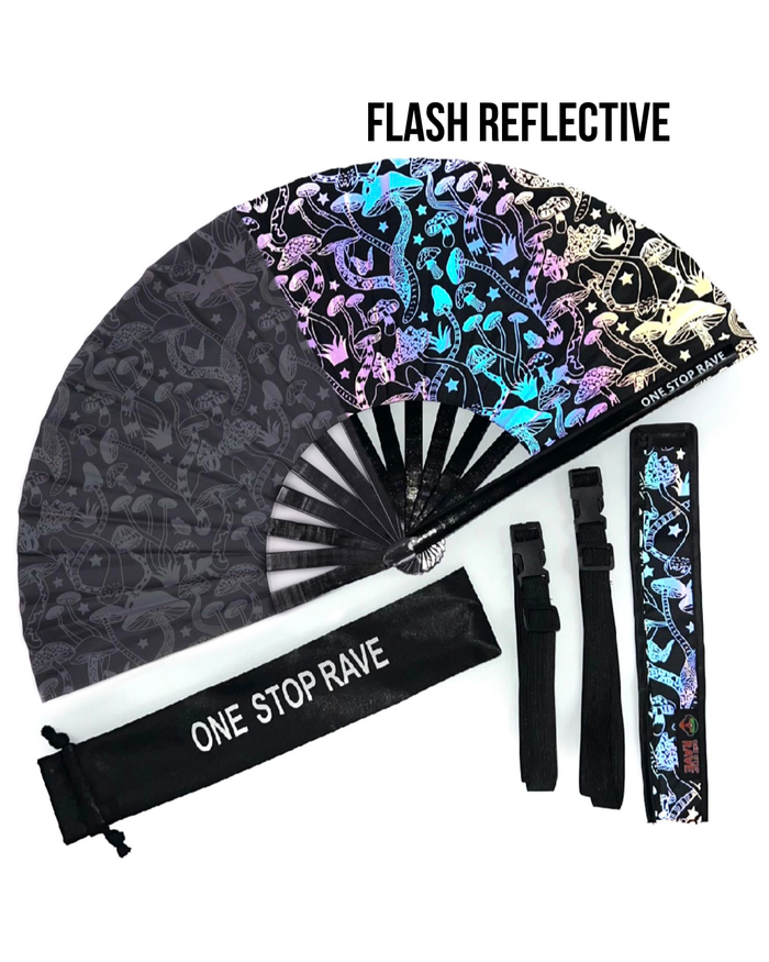 Magic Mushroom Reflective Fan Holster, Fan Holster, - One Stop Rave