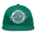 Marshall Retro Circle snapback hat in green, front view
