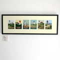 Massachusetts Lighthouse Series Art Print 12"x36" Horizontal Framed Travel Poster - Massachusetts