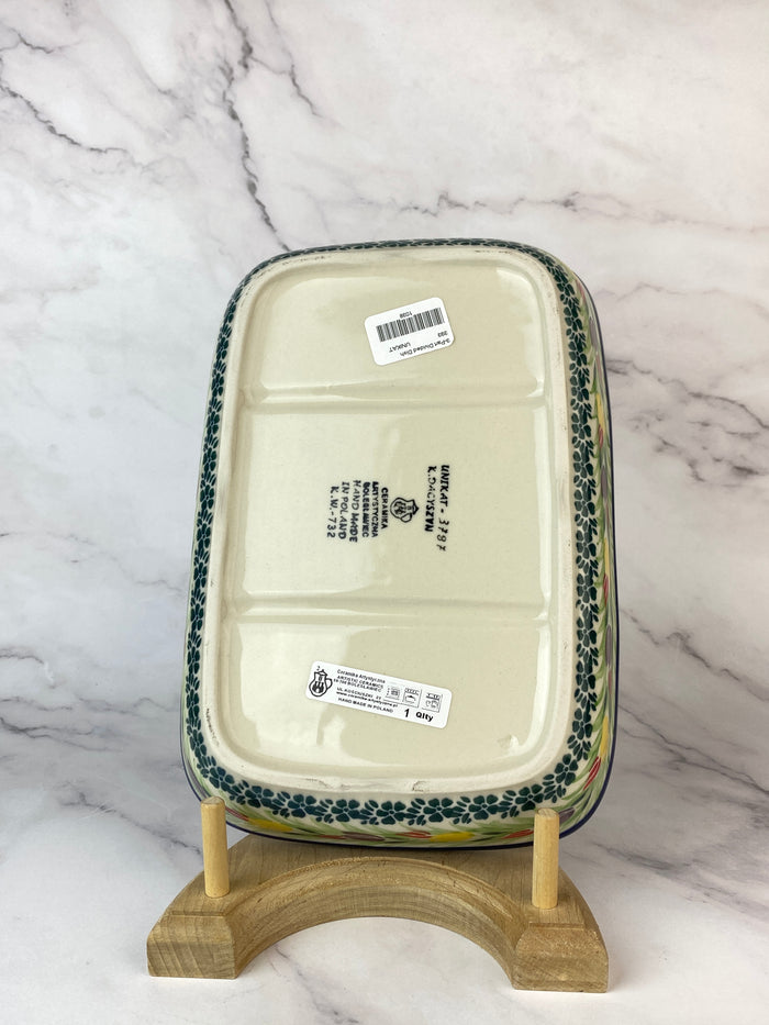 Medium Three Part Unikat Divided Dish - Shape 393 - Pattern U3787