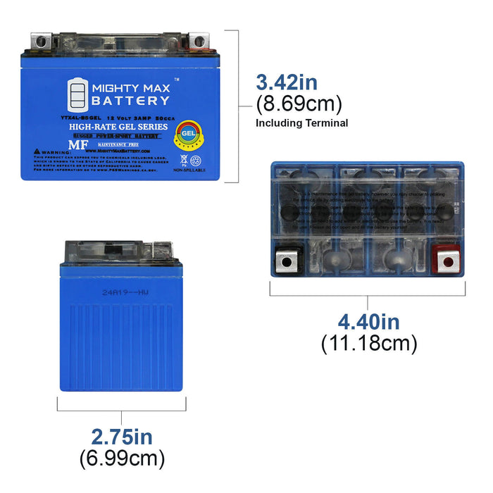Mighty Max Mighty Max 12V 3 AH Rechargeable Maintenance Free SLA AGM Gel Battery
