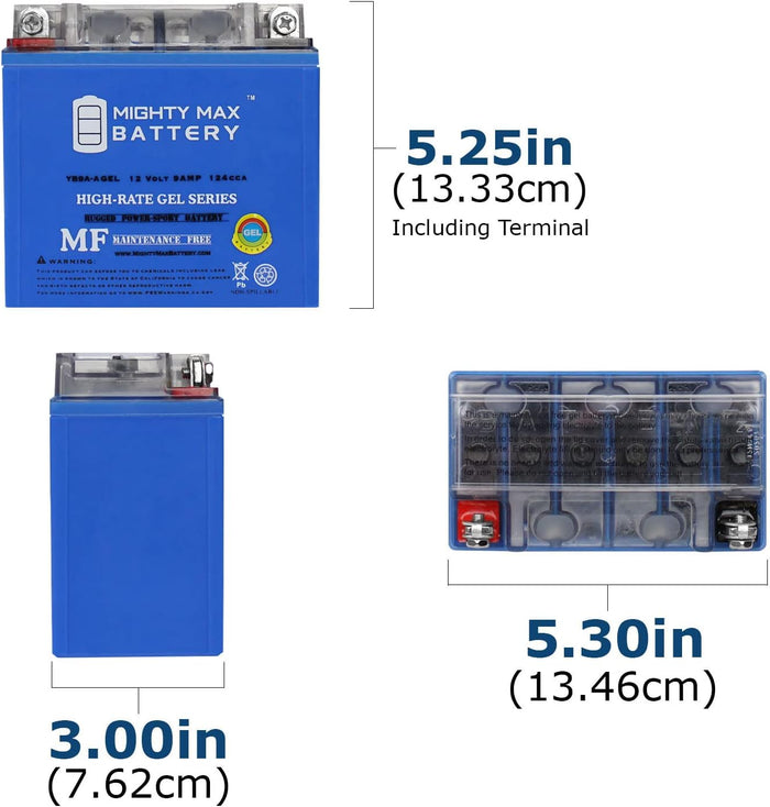 Mighty Max Mighty Max 12V 9 AH GEL 130 CCA Rechargeable Maintenance Free SLA AGM Battery