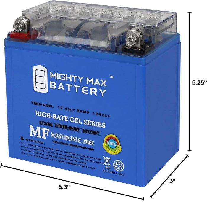 Mighty Max Mighty Max 12V 9 AH GEL 130 CCA Rechargeable Maintenance Free SLA AGM Battery