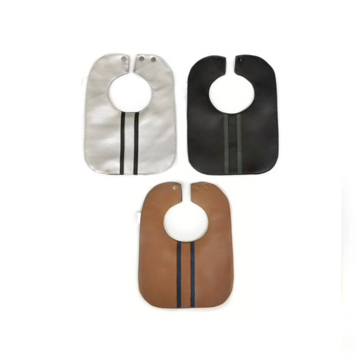 MIMA® Zigi Inspired "Stripe Bib" - Camel/ Navy