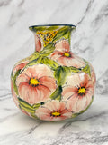 Moja Squat Vase - Pink Flowers