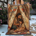 Mom’s Embroidery Woven Blanket