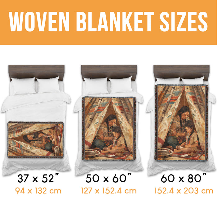 Mom’s Embroidery Woven Blanket