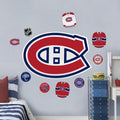 Montreal Canadiens Repositionable Wall Decal Set - Team Logos