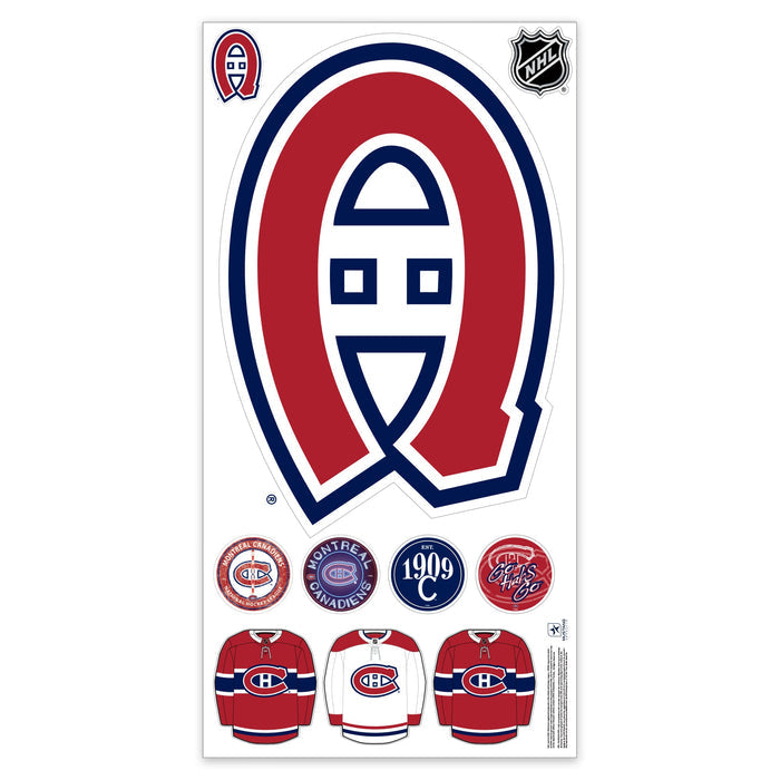 Montreal Canadiens Repositionable Wall Decal Set - Team Logos