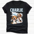 Moon Background Pet Photo, Personalized Bootleg Shirt, Gift For Pet Lovers, Custom Photo