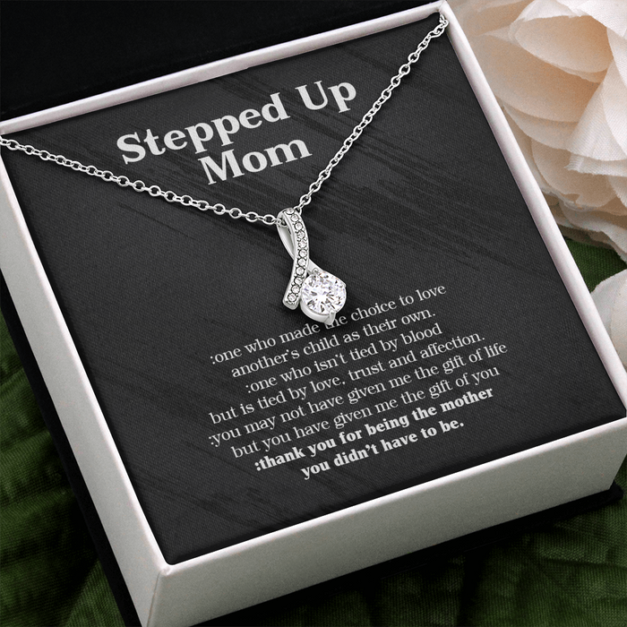 Mothers day Alluring Beauty Necklace for Stepmom - Thank you for being the mother you didn't have to be - JWshinee