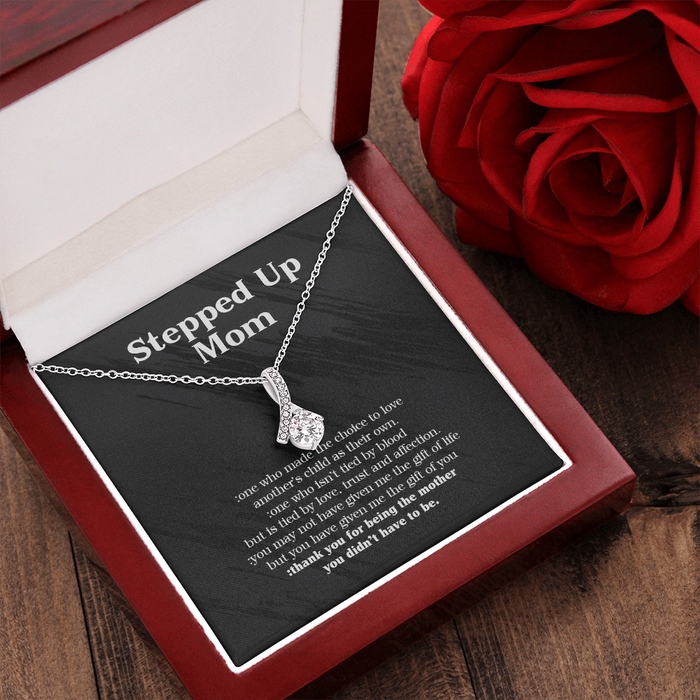 Mothers day Alluring Beauty Necklace for Stepmom - Thank you for being the mother you didn't have to be - JWshinee