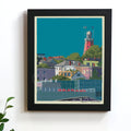Munjoy Hill Art Print 8" x 10" Framed Wall Poster - Maine
