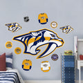 Nashville Predators Repositionable Wall Decal Set - Team Logos