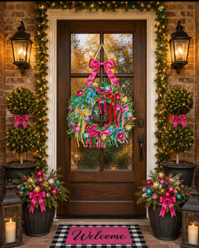 New! Christmas Wreath Door Hanger