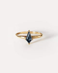 Vermeil or 10k Solid Gold ring with a marquise-shaped  Midnight Blue Sapphire on a white background, plp_main; Material: Vermeil, 10k Solid Gold,
