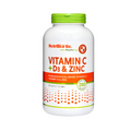 NutriBiotic - Vitamin C + Vitamin D3 & Zinc, 250 Capsules