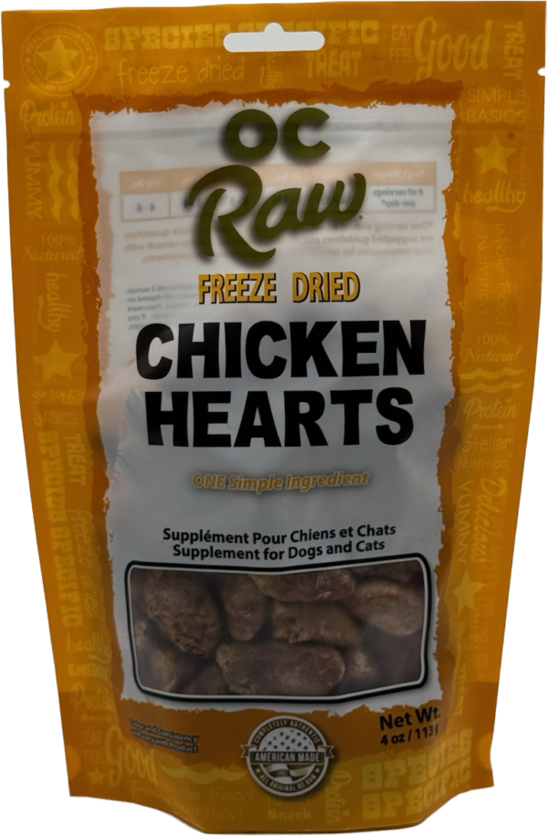 OC Raw Dog Freeze-Dried Chicken Hearts