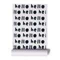Unique high quality white ground with carbon black oh hi wallpaper by kerri rosenthal - designer wall paper