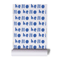 High quality white ground with indigo blue oh hi wallpaper by kerri rosenthal - designer wall paper