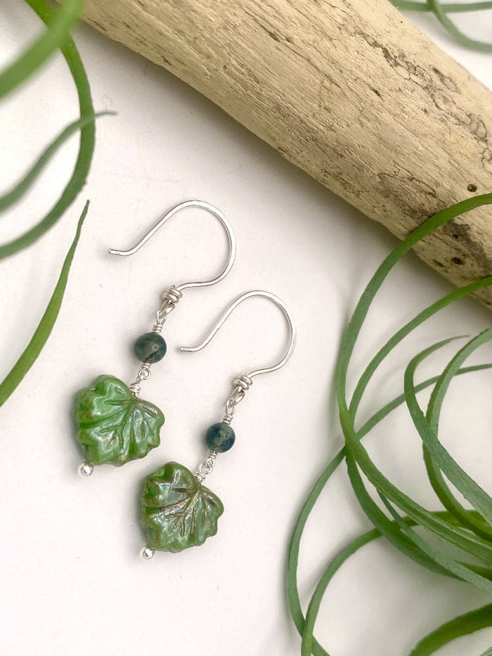 Olive Leaf Peeper Earrings