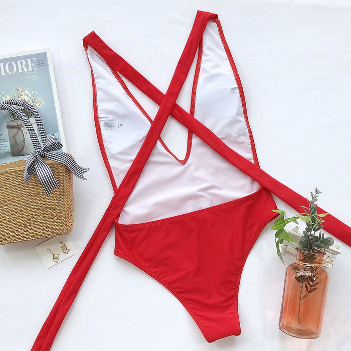 One-Piece Bandage Swimsuit – Flattering Chic Swimwear