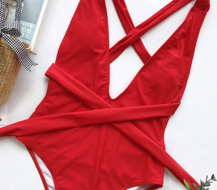 One-Piece Bandage Swimsuit – Flattering Chic Swimwear