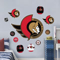 Ottawa Senators Repositionable Wall Decal Set - Team Logos