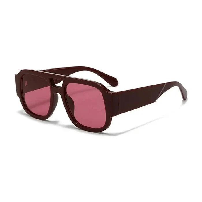 Oversized Double Bridge Aviator Sunglasses - The PM Edit