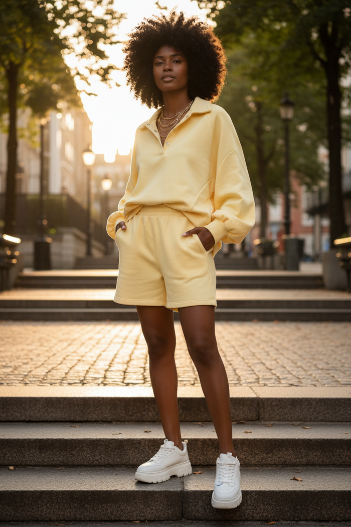 Yellow Polo Set - Street