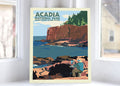 Painting In Acadia National Park Art Print 8" x 10" Wall Poster By Alan Claude - Maine