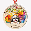 Peeking Dog Memorial Suncatcher - Once by My Side, Personalized Pet Loss Sympathy Gift