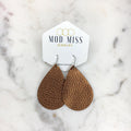 "Penny" Metallic Brown Chunky Teardrop Earrings - twistedbuffaloboutique