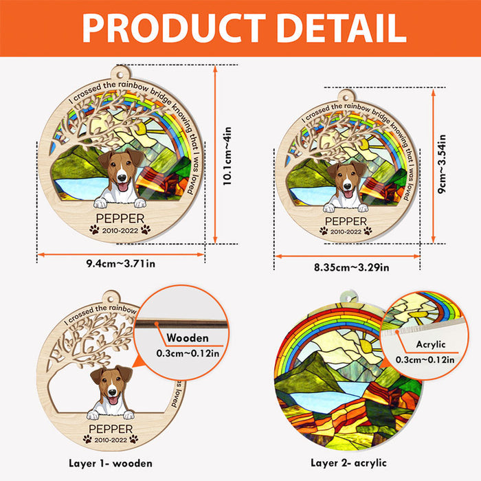 Pet Loss Suncatcher - The Rainbow Bridge Had Visiting Hours, Personalized Dog Memorial Gift