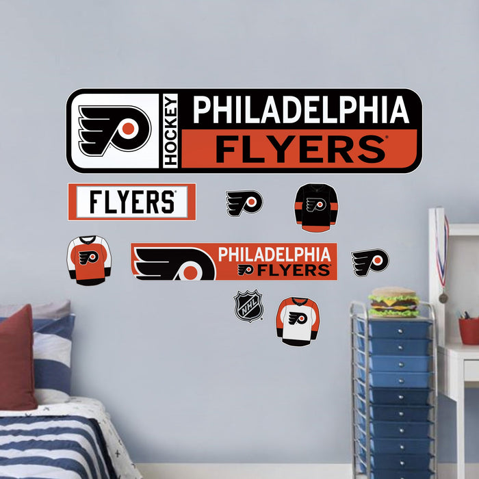 Philadelphia Flyers Repositionable Wall Decal Set - Street Signs
