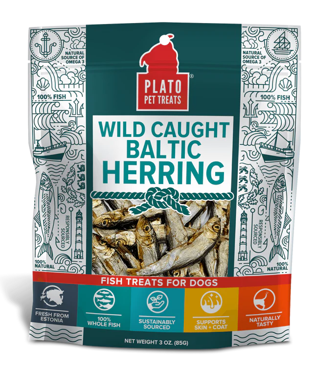 Plato Wild Caught Baltic Herring Dog Treats