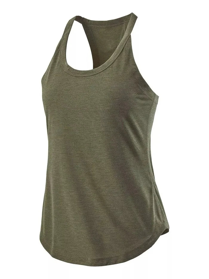 Pleated-Back Racerback Active Tank - The PM Edit