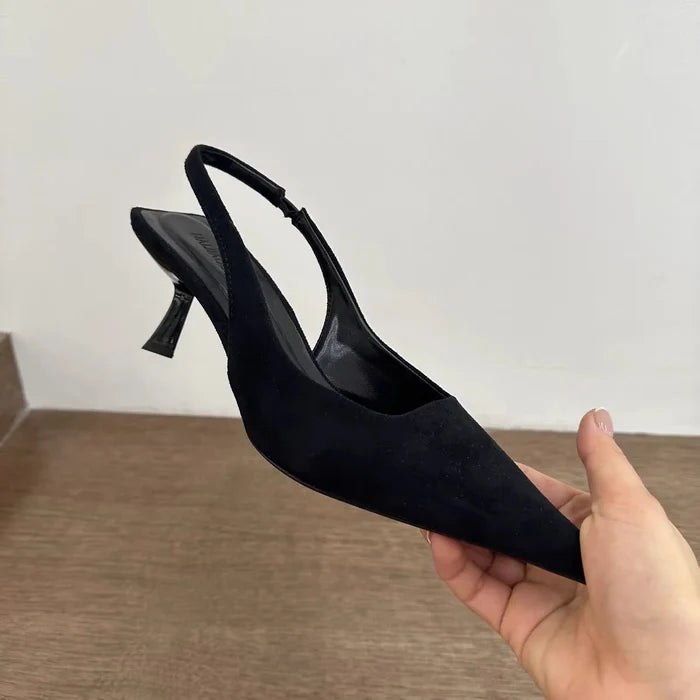 Pointed - Toe Slingback Kitten Heels - The PM Edit