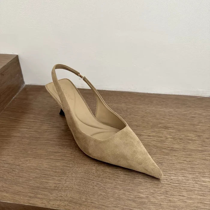 Pointed - Toe Slingback Kitten Heels - The PM Edit