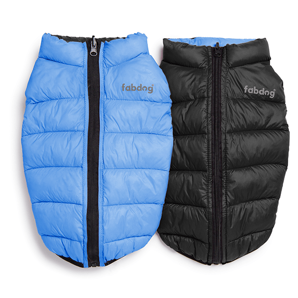 fabdog® Powder Blue/ Black Pack N' Go Reversible Puffer Apparel
