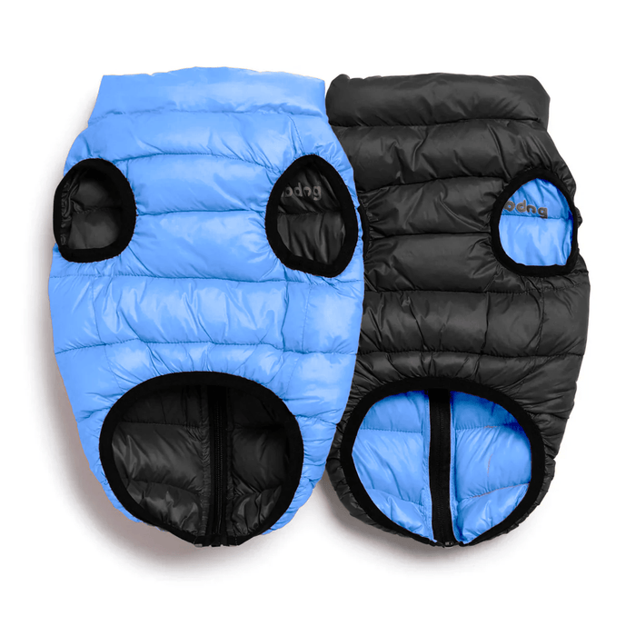 fabdog® Powder Blue/ Black Pack N' Go Reversible Puffer Apparel