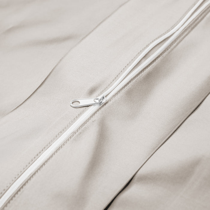 Close-up of the Premium Touch Bed Linens Duvet Cover in gray