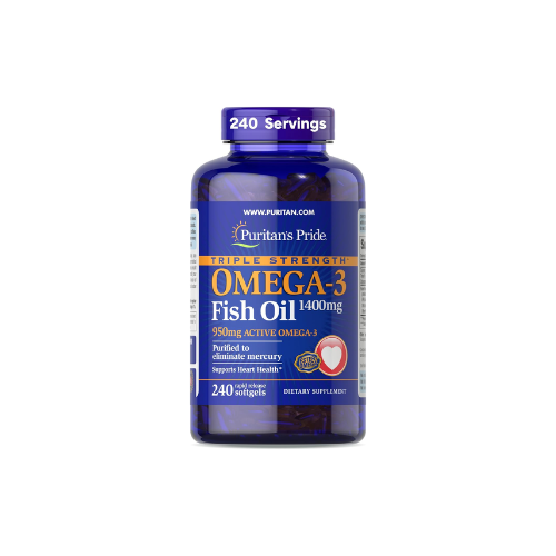 Puritan’s Pride Omega-3 Fish Oil 1400mg 240 Softgels