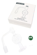 Donut disc quartz terp slurper kit with 14.5 mm male 90° joint and fully welded banger design