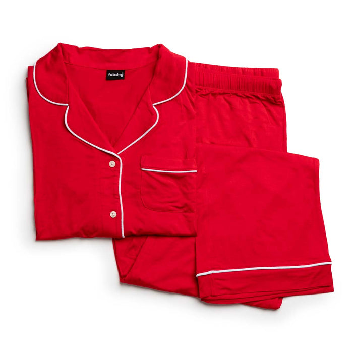 fabdog® Small Red Modal Human Pajamas Human