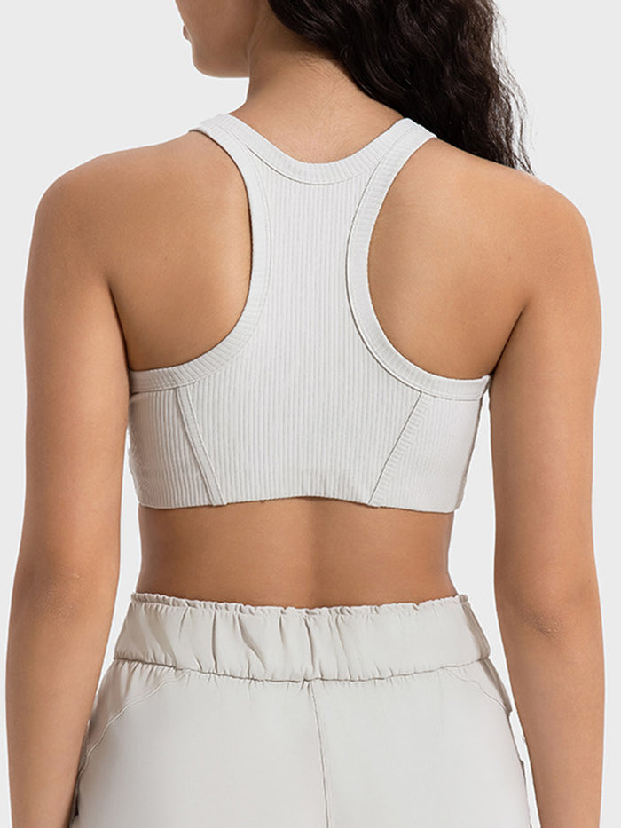 Ribbed Halter Crop Top