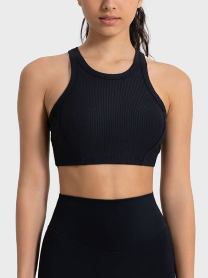 Ribbed Halter Crop Top